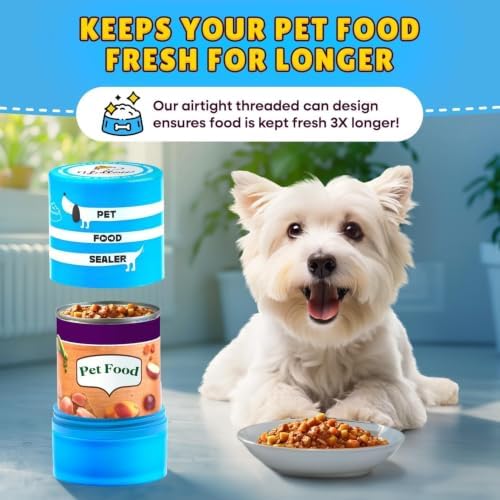The Original Canned Dog Food Storage Container (2 Pack) Patent Pending Reusable Airtight Can Cover Pet Food Sealer - Keeps Dog Food Can Fresh in the Fridge, Eliminates Odor - Image 7