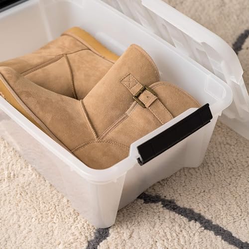 IRIS USA 6-Pack 13 Quart Storage Bins with Lids, Pearl - Image 6