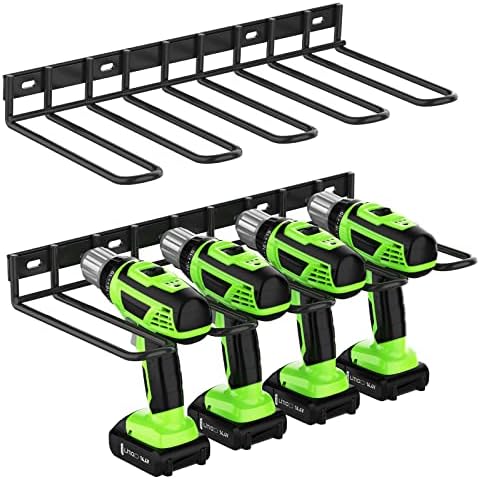 ENONCI 2 Pack Power Tool Organizer Wall Mount Drill Holder Storage Rack by ENONCI