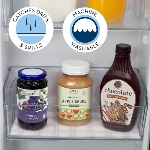 S&T INC. Fridge Liners, 5 Pack, 12" x 24", Plaid - Image 3