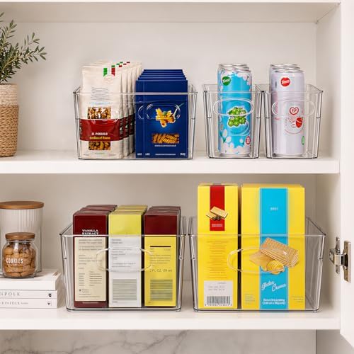 UFORU 10 Pack Clear Plastic Pantry Organizers and Storage with Handles - Image 4