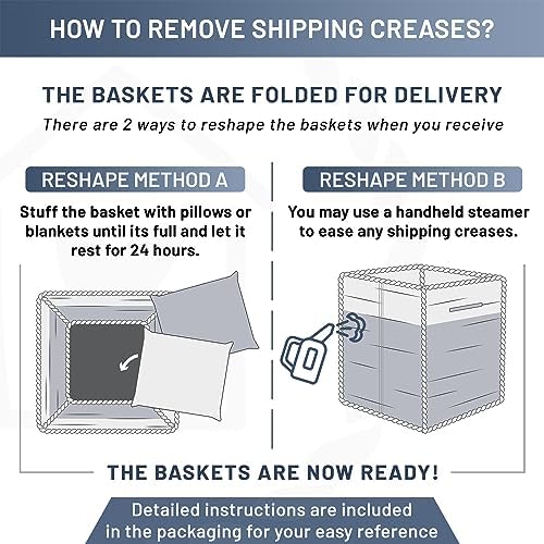 NaturalCozy Storage Cubes 11 Inch Cotton Rope Woven Baskets for Organizing, 3-Pack | Cube Bin Square Shelves Organizer, Classroom, Kids Toy Bins, Closet, Baby Nursery - Image 6
