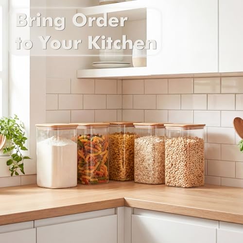 2-Pack 3.4Qt Large Glass Flour Sugar Storage Containers with Lids - Image 5