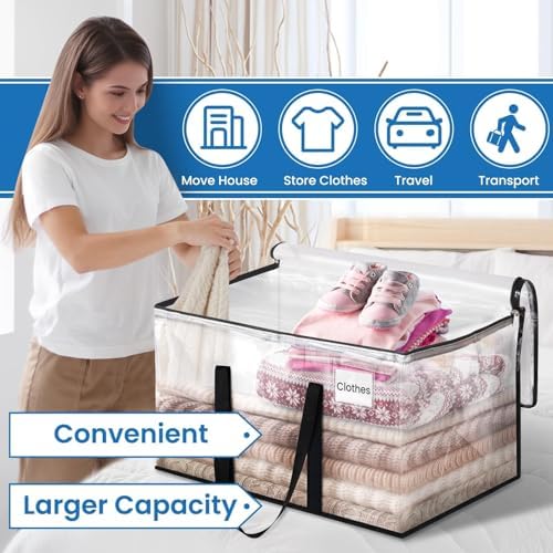 RoomHacks Moving Bags, Heavy Duty Large Storage Bags, 88L, 8 Pack, Clear - Image 4