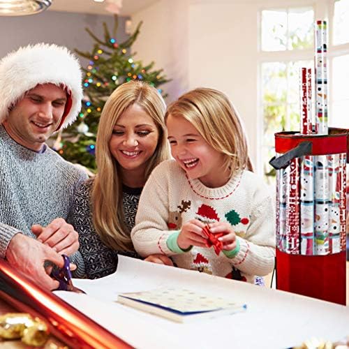 ProPik Wrapping Paper Storage Bag, Christmas Gift Wrap Organizer Stores Up to 24 Rolls 40 Inch, Heavy Duty Polyester plus PVC Clear Bag with Handles - Image 5