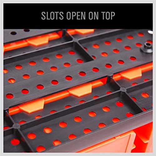 SEDY 30-Bin Wall-Mounted Storage Rack System - Heavy-Duty Garage Tool Organizer for Screws, Nuts, Bolts, Nails, Beads, and Small Hardware Parts - Easy Installation and Customizable - Image 7