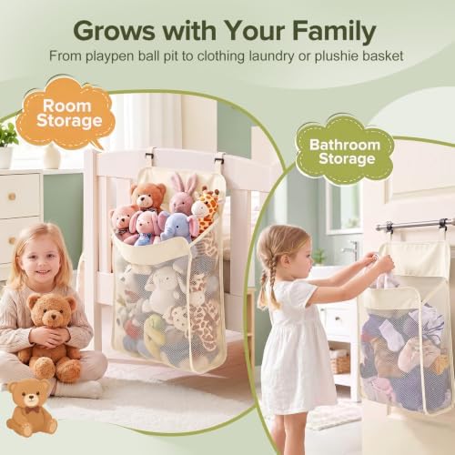 Playpen Toy Organizer, Stuffed Animal Storage & Hanging Diaper Organizer - Image 7