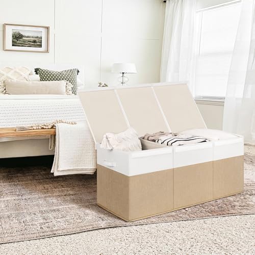 INDRESSME 185L Extra Large Toy Storage Box with Lid Collapsible Toy Chest - Image 5