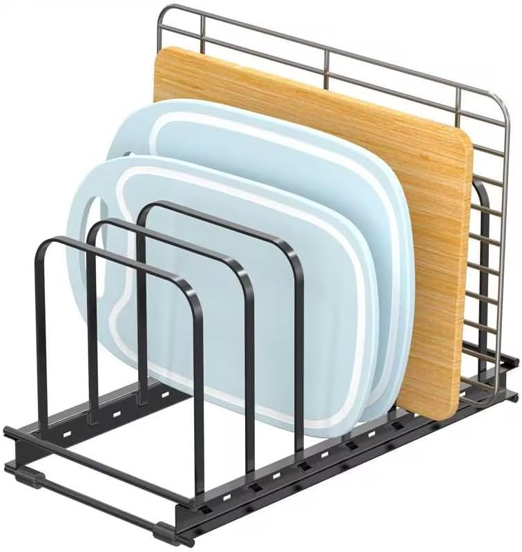 TEAMOLA Metal Cutting Board Organizer - Adjustable Bakeware Rack 1-Pack by HOME