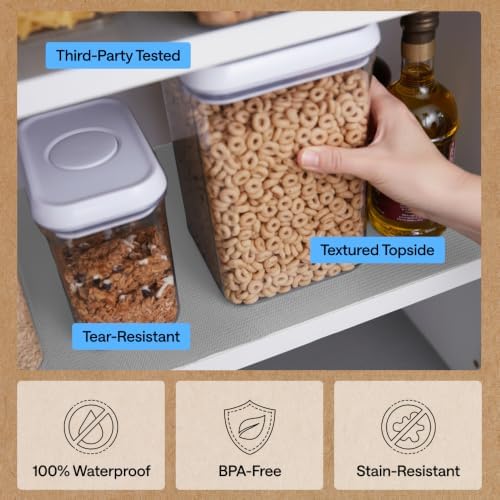 GORILLA GRIP Shelf Liner, Kitchen Drawer Protector, 12x240 Gray - Image 5