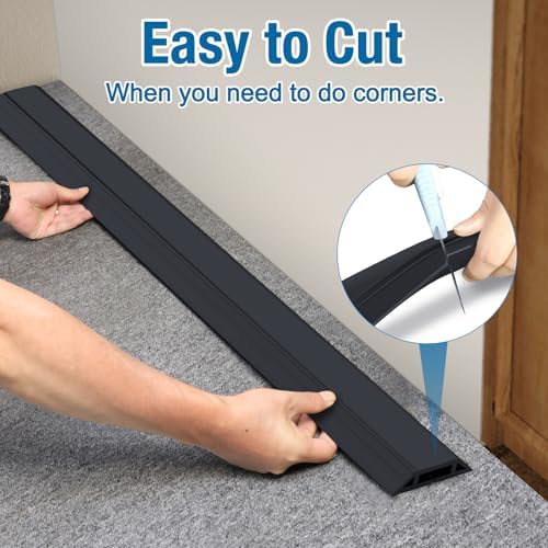 Eapele Floor Cord Cover 6.5ft Cord Covers for Wires on Floor, Heavy Duty Extension Cord Cover, Rubber Floor Cable Cover, Prevent Trip Hazard for Sidewalk Home Office Outdoor or Indoor Settings - Image 4