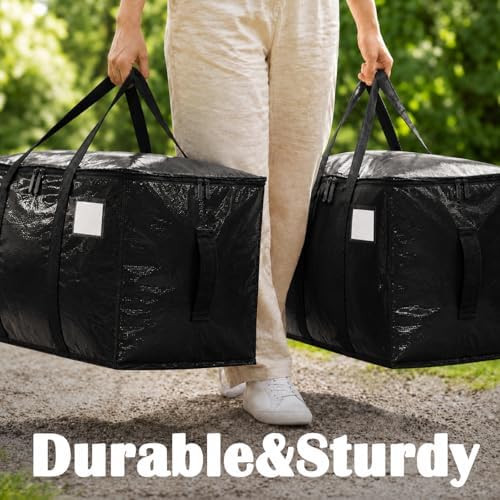 Songrey Extra Large Heavy Duty Moving Bags, 12 Pack, Black - Image 6