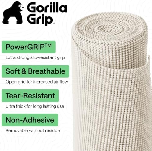 GORILLA GRIP powerGRIP Drawer Shelf and Cabinet Liner, 12"x30', Snow White - Image 2