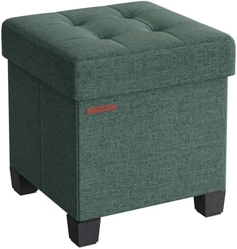 SONGMICS Storage Ottoman, Small Foot Rest, 15 x 15 x 15.7 Inches by SONGMICSbySONGMICSHOME