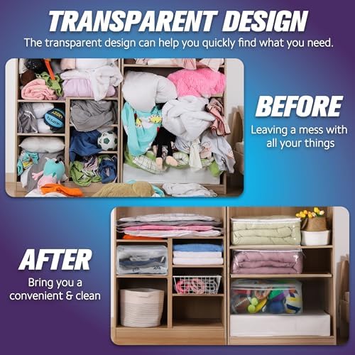 Large Storage Bag for Clothes, Jumbo Zipper Totes - Image 6