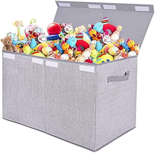 Pantryily Large Foldable Toy Storage Box with Lid,Plush Toy Organizer Chest by Pantryily