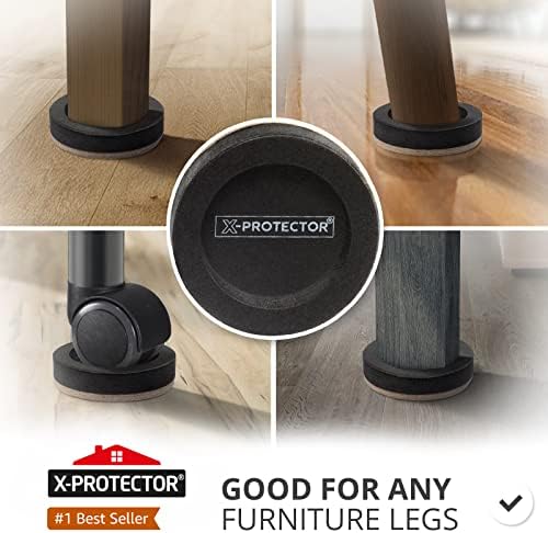 Felt Furniture Sliders for Hardwood Floors X-PROTECTOR 8 PCS 3 ½” - Image 3