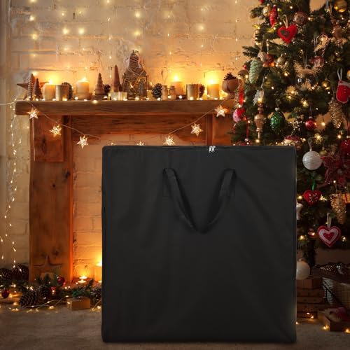 Oudain Pop up Christmas Tree Storage Bag Large, 34 x 34 x 4.7 Inch, Black - Image 6