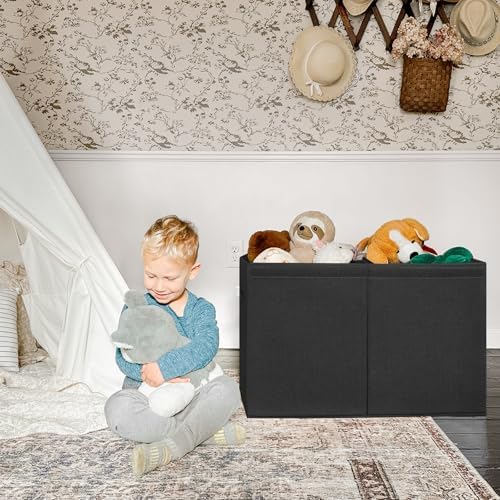 INDRESSME 122L Large Toy Storage Box with Lid Divider Kids Organizer Bin - Image 3