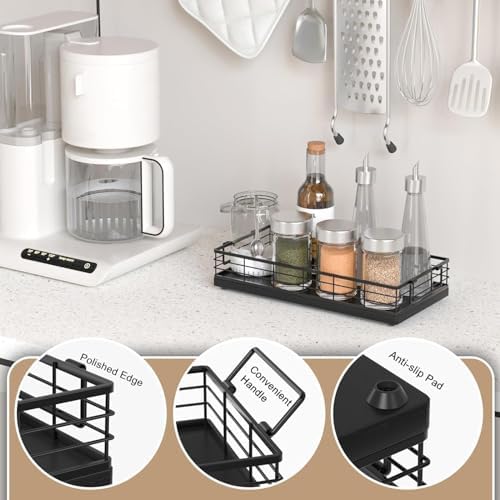 Toilet Paper Basket 2 Pack, 13 Inch Toilet Tank Basket with Handles, Black - Image 4