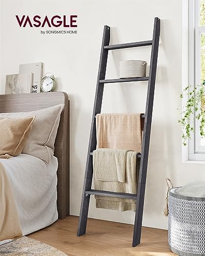 VASAGLE 5-Tier Blanket Ladder, Modern Basic Ladder Shelf - Image 2