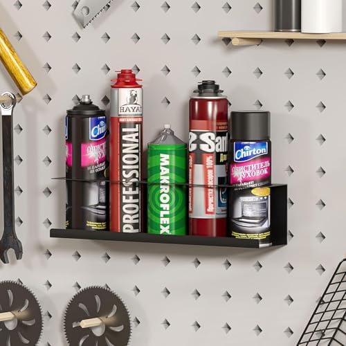 Heavy Duty Steel Spray Can Holder, Wall Mounted 4-Pack - Image 2