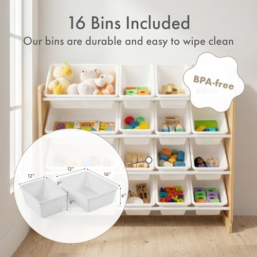 Humble Crew Kids Toy Organizer with 16 Bins, 4 Tier Storage for Playroom - Image 3