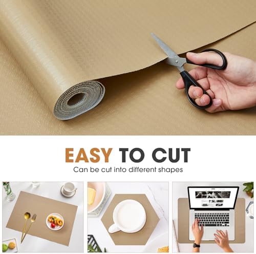 Drawer and Shelf Liner for Kitchen Cabinets, Beige, 24IN X 10FT - Image 4