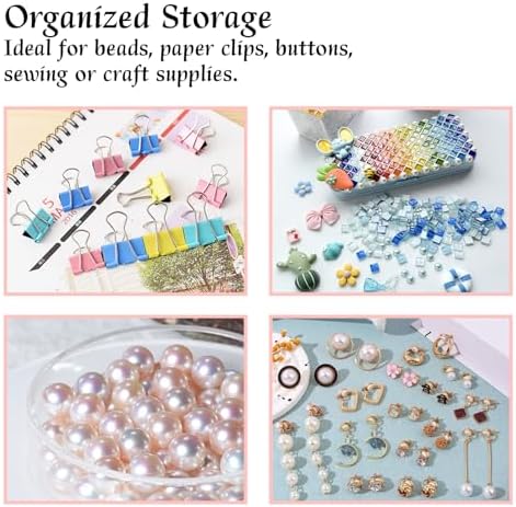 Small Mini Drawer Organizer for Desk, 6 Drawers, 4.7" x 4.7" x 3.8" Pink - Image 7