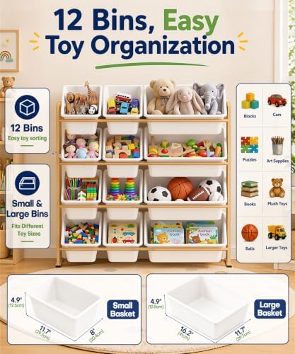 Homde Kids Toy Storage Organizer: 4-Tier Organized Shelf for Playroom - Image 5