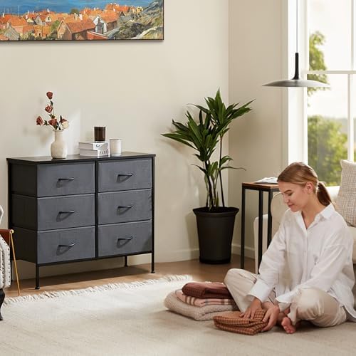 Sweetcrispy Dresser for Bedroom with 6 Drawers, Storage Tower Organizer - Image 2