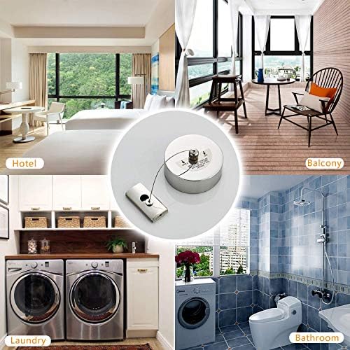 JOOM Retractable Clothesline,9.2 FT Wall-Mounted Laundry Drying Line,Chrome - Image 4