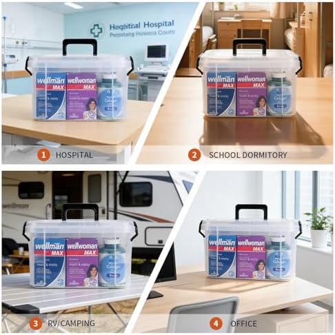 HEY FOLY 15qt Clear Plastic Storage Organizer Bin with Lid, 1-Pack - Image 3