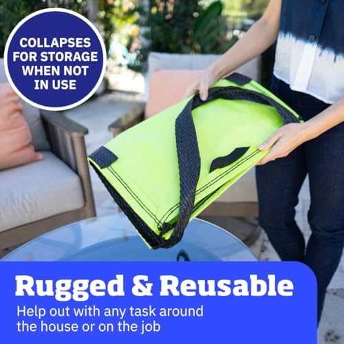 DURASACK Heavy Duty Storage Tote Bag 22-Gallon, Lime Green, Pack of 4 - Image 3