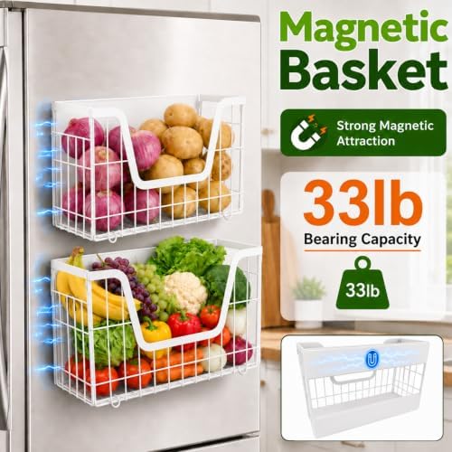 UFORU Magnetic Shelf for Fridge, Strong Magnet Storage Rack for Kitchen - Image 4