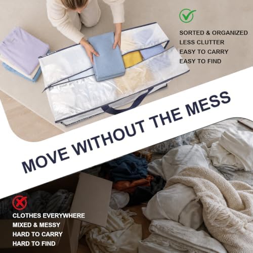 Extra Heavy Duty Large Moving Bags with Zippers and Reinforced Handles - Image 2