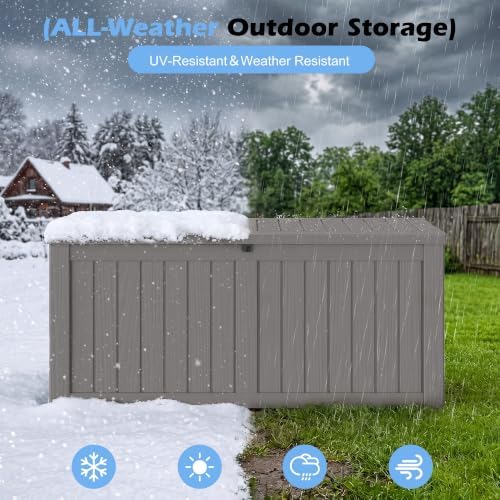 Outdoor Storage Box Waterproof, 155 Gallon Deck Box For Patio Storage - Image 4