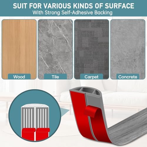 LSGCQ Floor Cord Cover Self Adhesive Cord Hider Floor Cable Management - Image 4