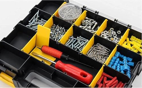 AIDY-PRO Tools Box Organizer Double Side 34 Compartments Hardware Organizers with Removable Plastic Dividers for Screws Nuts Nails - Image 6