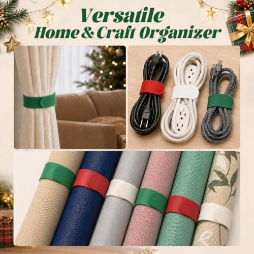 Yinsun 12Pcs Wrapping Paper Roll Holder, Holiday Flip Wraps Storage - Image 6