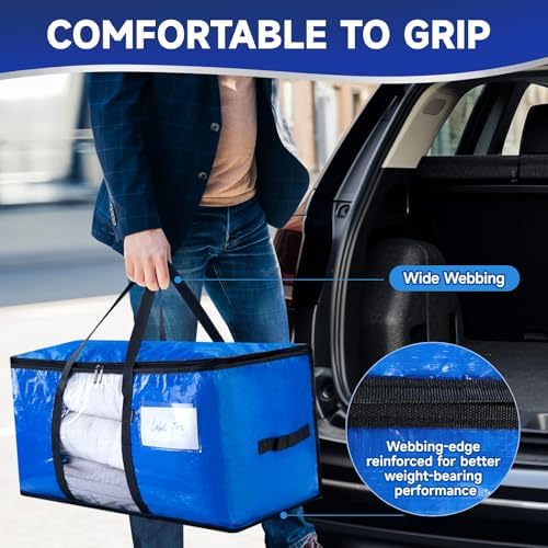 CONGREGATE Blue Moving Storage Bags, 97L, 8-Pack - Image 3