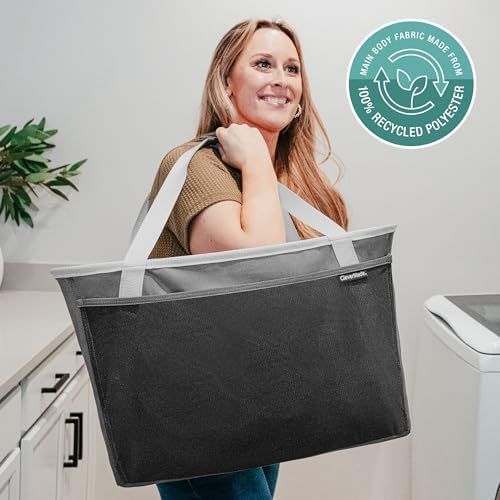 CleverMade EcoBasket Collapsible Grocery Tote, 30L Structured Tote Bag - Image 7