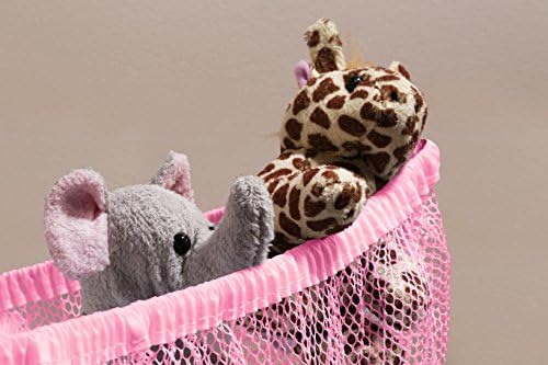 Handy Laundry Jumbo Toy Hammock - Organize stuffed animals or children's toys Looks great with any décor while neatly organizing kid's toys and stuffed animals. Expands to 5.5 feet - Pink - Image 5