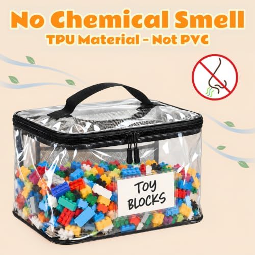 6-Pack Extra Large Clear Toy Storage Bags with Zippers, TPU - Image 7