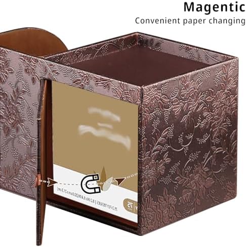 YAPISHI Tissue Box Cover Square,Cube Tissue Box Holder with Storage Tray - Image 4