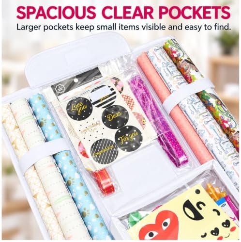 Freegrace Hanging Gift Wrap Organizer - Wrapping Paper Storage Bag, 41 Inch - Image 3