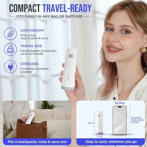 SORON Vacuum Seal Bags for Clothing Travel with Pump, Vacuum Storage Bags - Image 5