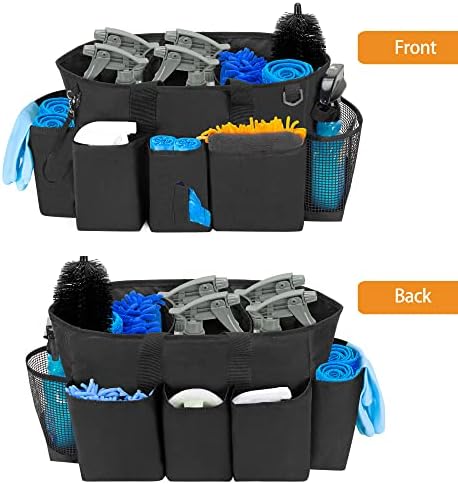 LoDrid Professional Cleaning Tote Caddy for Cleaning Supply, Black - Image 5