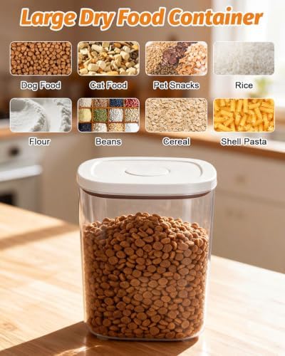 TBMAXS 12 Lbs Pet Dog Food Storage Containers with Pop-up Lid Measuring Cup - Image 5