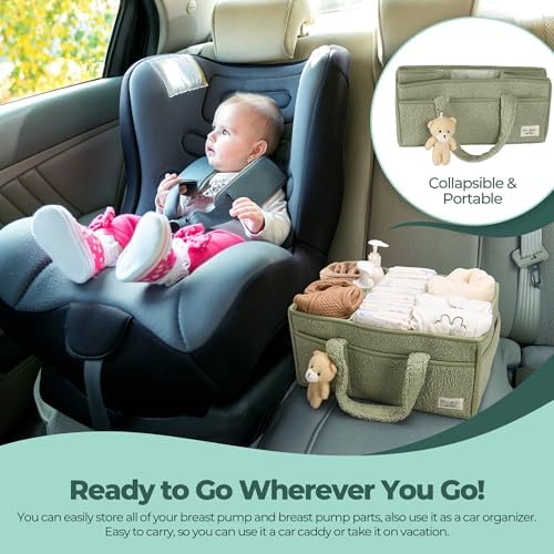 PeraBella Diaper Caddy Organizer for Changing Table, Storage Basket for Wipes, Gift for Baby Shower, Car Organizer, Nursery Organizer, Portable Storage (Pack of 2) - Image 6